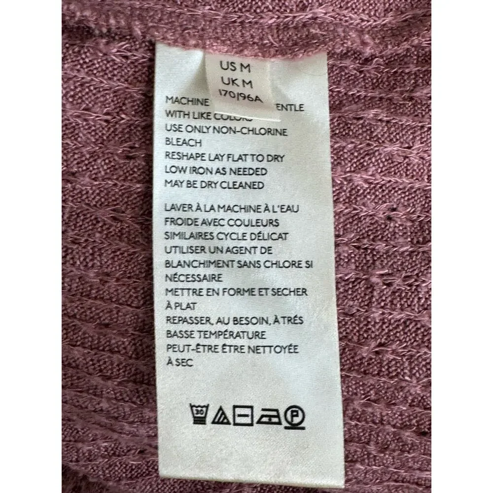 Anthropologie Maeve Addie Ruffled Hacci Sweater‎ in Mauve Size M